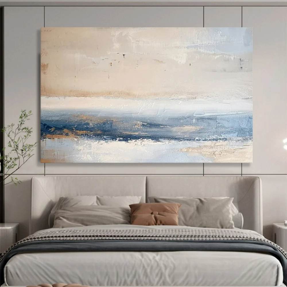 Acrylic Bedroom Scenic Beige Abstract Artwork 9JWG6 wall art
